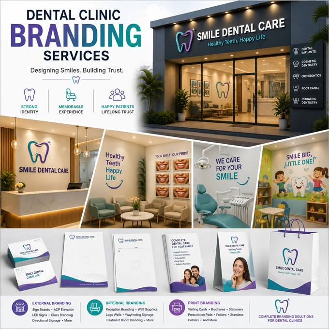Best Dental Clinic Branding Services in Pune Internal, External Branding & Printing Solutions